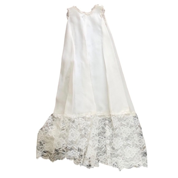 VTG Infant Christening Baptism 4 PC Dress Cape Cardigan Bonnet Ivory W/Lace OS - Picture 9 of 16